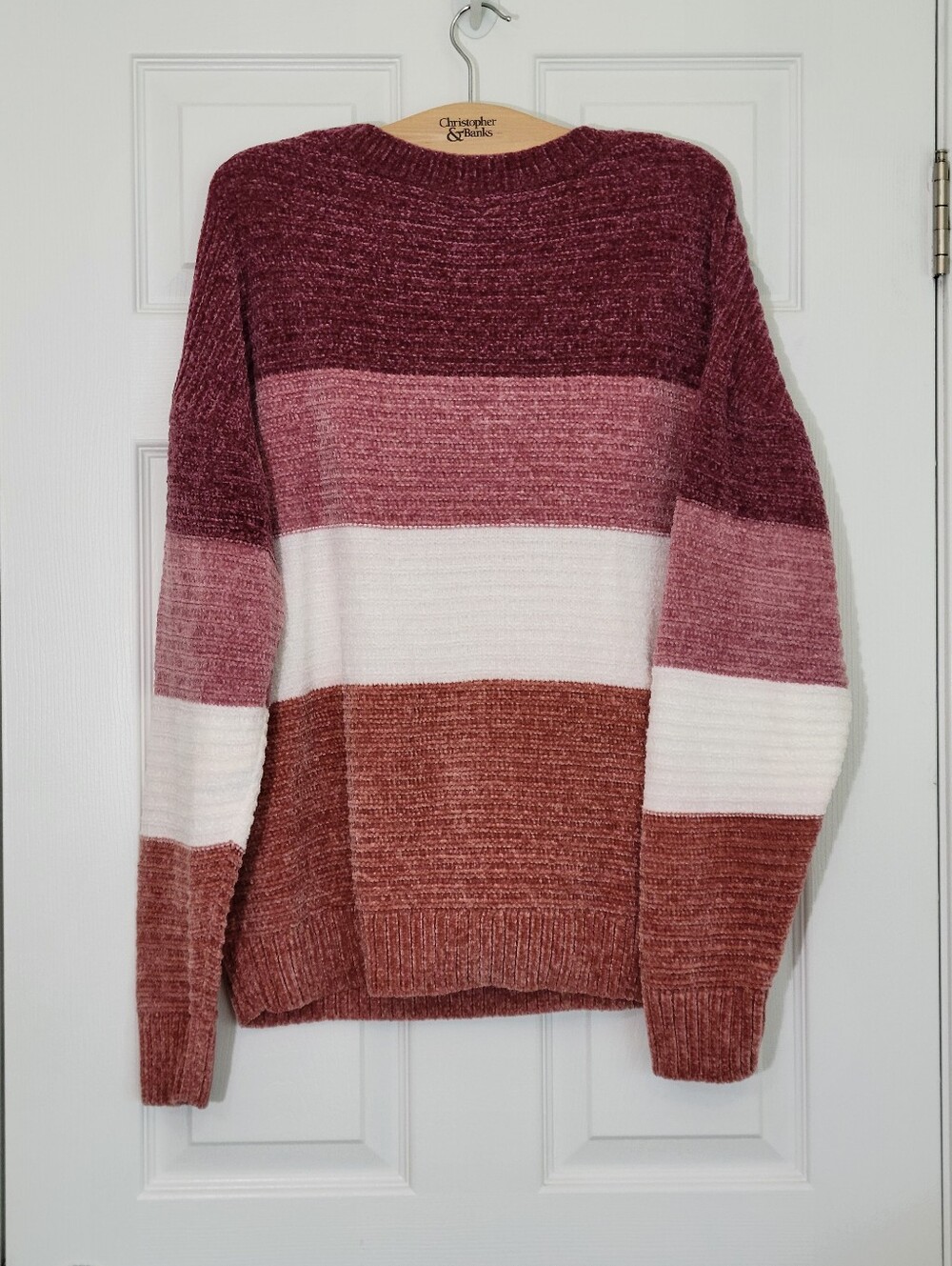 NWT Plush Chenille Colorblock Striped Cozy Sweater Plus Size XXL - Picture 5 of 5